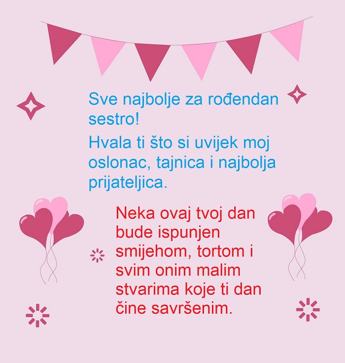 čestitke sestri