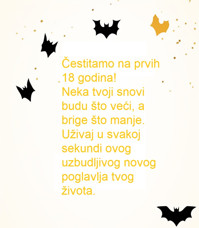rođendanska čestitka za 18 rođendan