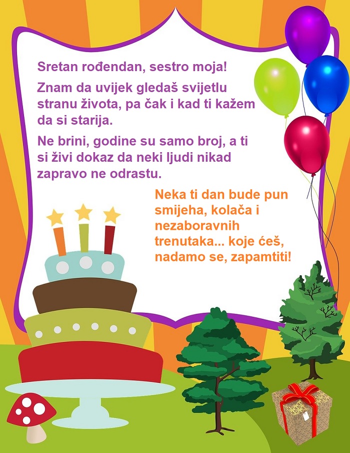 rođendanska čestitka za sestru